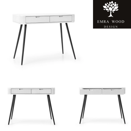 Konsola Toaletka Biało - Złota