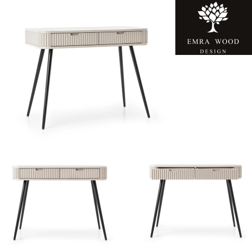 Konsola Toaletka Kaszmir - Czarna - Złota