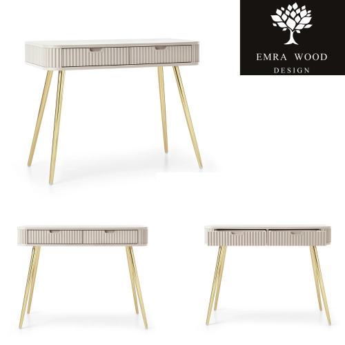 Konsola Toaletka Kaszmir - Czarna - Złota