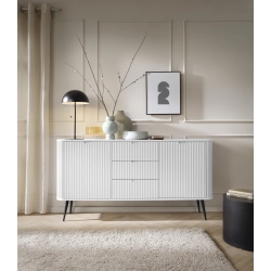 Komoda Biało - Czarna - Złota