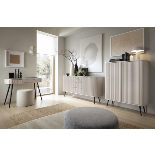 Komoda Kaszmir - Czarna - Złota