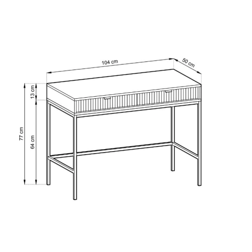 Konsola Toaletka Czarna - Czarna