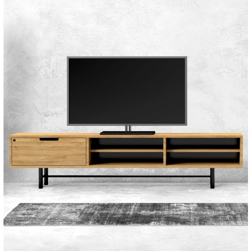 Szafka RTV-56 Drewno Lite Dąb Loft Lakier Rozmiary od 100 cm do 200 cm PREMIUM