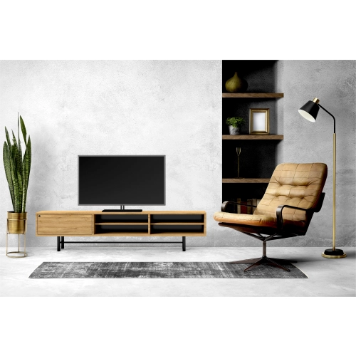 Szafka RTV-55 Drewno Lite Dąb Loft Lakier Rozmiary od 100 cm do 200 cm PREMIUM