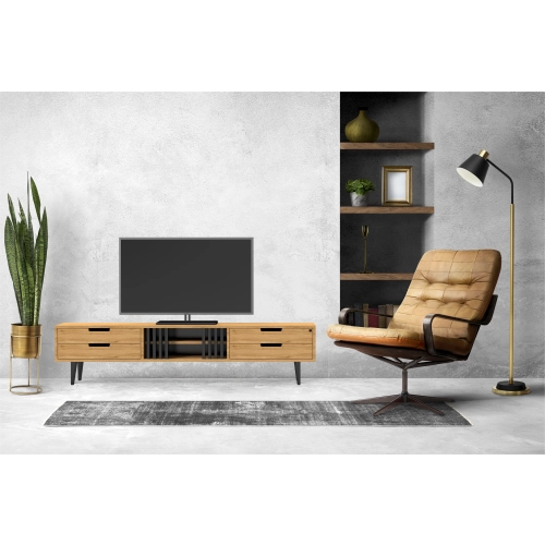 Szafka RTV-85 Drewno Lite Dąb Loft Lakier Rozmiary od 100 cm do 200 cm PREMIUM