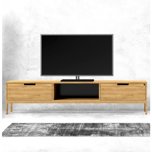 Szafka RTV-44 Drewno Lite Dąb Loft Lakier Rozmiary od 100 cm do 200 cm PREMIUM