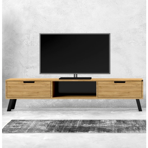 Szafka RTV-21 Drewno Lite Dąb Loft Lakier Rozmiary od 100 cm do 200 cm PREMIUM