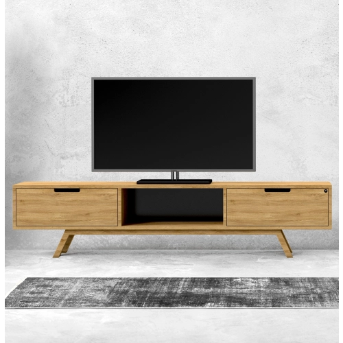 Szafka RTV-35 Drewno Lite Dąb Loft Lakier Rozmiary od 100 cm do 200 cm PREMIUM