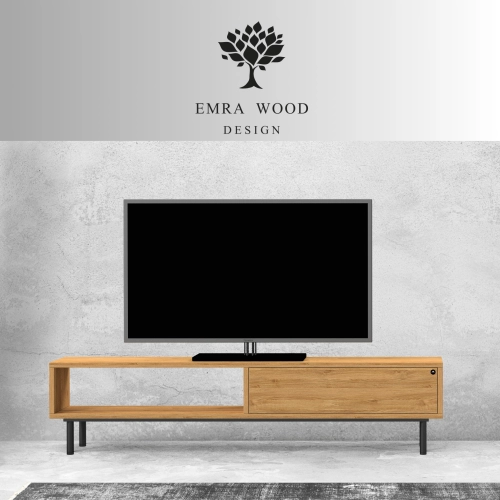 Szafka RTV-83 Drewno Lite Dąb Loft Lakier Rozmiary od 100 cm do 200 cm PREMIUM