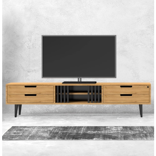 Szafka RTV-85 Drewno Lite Dąb Loft Lakier Rozmiary od 100 cm do 200 cm PREMIUM