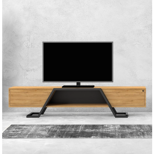 Szafka RTV-76 Drewno Lite Dąb Loft Lakier Rozmiary od 100 cm do 200 cm PREMIUM