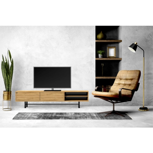 Szafka RTV-58 Drewno Lite Dąb Loft Lakier Rozmiary od 100 cm do 200 cm PREMIUM