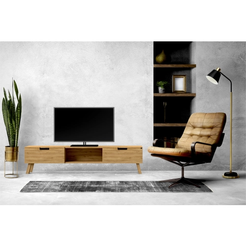 Szafka RTV-16 Drewno Lite Dąb Loft Lakier Rozmiary od 100 cm do 200 cm PREMIUM