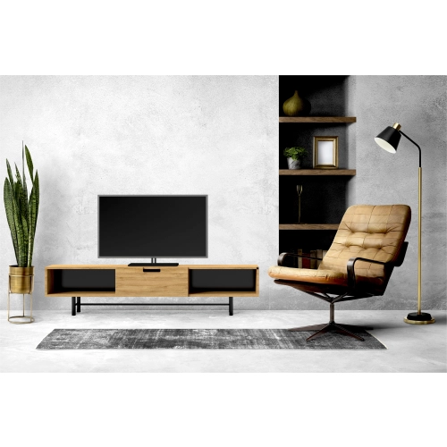 Szafka RTV-70 Drewno Lite Dąb Loft Lakier Rozmiary od 100 cm do 200 cm PREMIUM