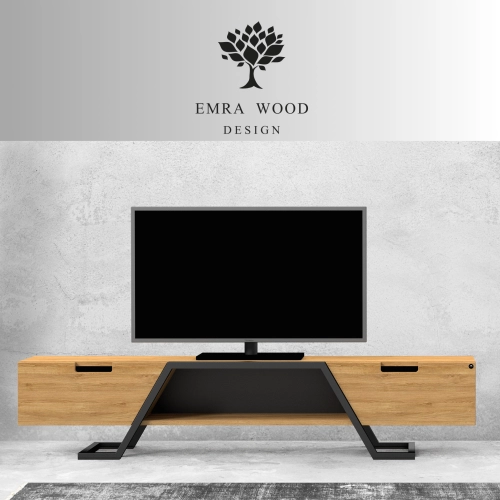 Szafka RTV-74 Drewno Lite Dąb Loft Lakier Rozmiary od 100 cm do 200 cm PREMIUM