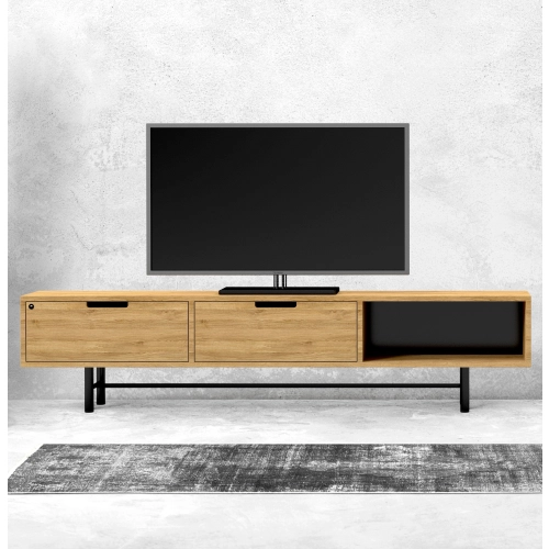 Szafka RTV-53 Drewno Lite Dąb Loft Lakier Rozmiary od 100 cm do 200 cm PREMIUM