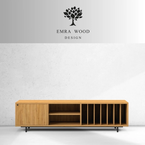 Szafka RTV-86 Drewno Lite Dąb Loft Lakier Rozmiary od 100 cm do 200 cm PREMIUM