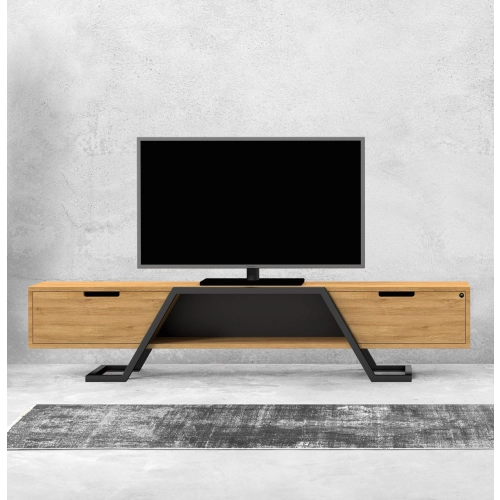 Szafka RTV-75 Drewno Lite Dąb Loft Lakier Rozmiary od 100 cm do 200 cm PREMIUM