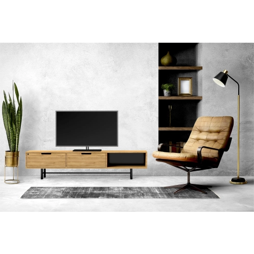 Szafka RTV-53 Drewno Lite Dąb Loft Lakier Rozmiary od 100 cm do 200 cm PREMIUM