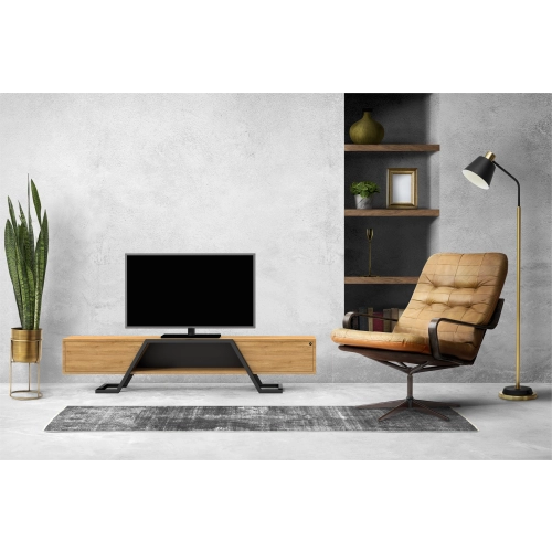 Szafka RTV-76 Drewno Lite Dąb Loft Lakier Rozmiary od 100 cm do 200 cm PREMIUM