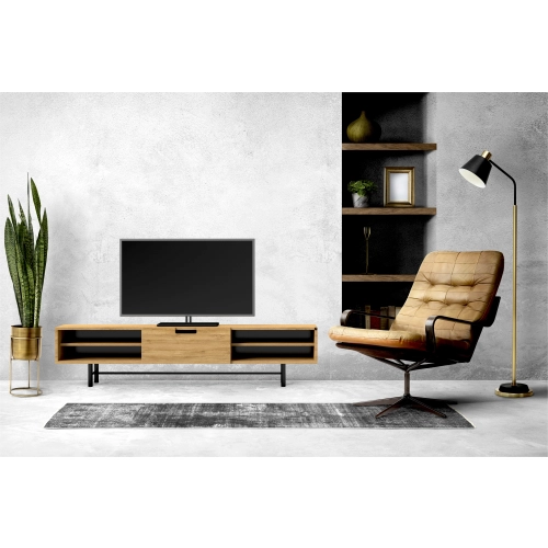 Szafka RTV-67 Drewno Lite Dąb Loft Lakier Rozmiary od 100 cm do 200 cm PREMIUM