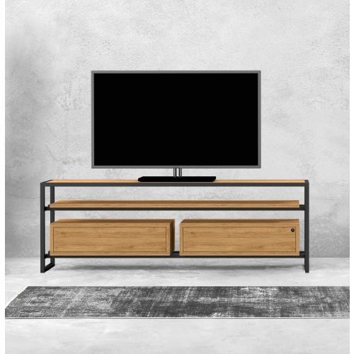 Szafka RTV-77 Drewno Lite Dąb Loft Lakier Rozmiary od 100 cm do 200 cm PREMIUM