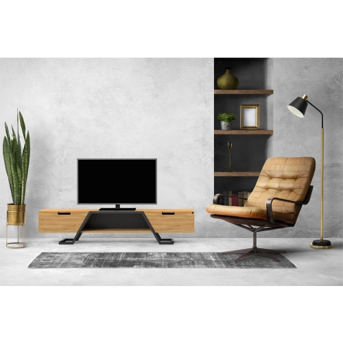 Szafka RTV-74 Drewno Lite Dąb Loft Lakier Rozmiary od 100 cm do 200 cm PREMIUM