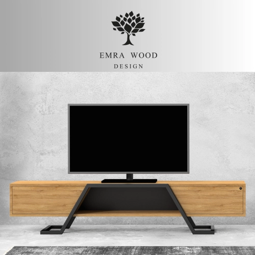 Szafka RTV-76 Drewno Lite Dąb Loft Lakier Rozmiary od 100 cm do 200 cm PREMIUM