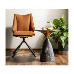 Stolik Kawowy  Szaro Złoty Leo