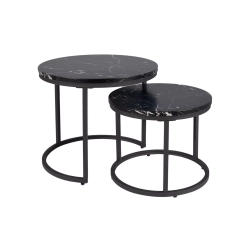 Stolik Kawowy Zestaw 2 w 1 Amaro Czarny