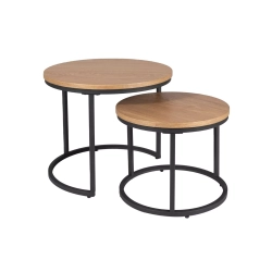 Stolik Kawowy Zestaw 2 w 1 Amaro Dąb