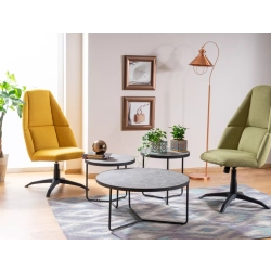 Stolik Kawowy Zestaw Demeter Kolor Czarny / Szary