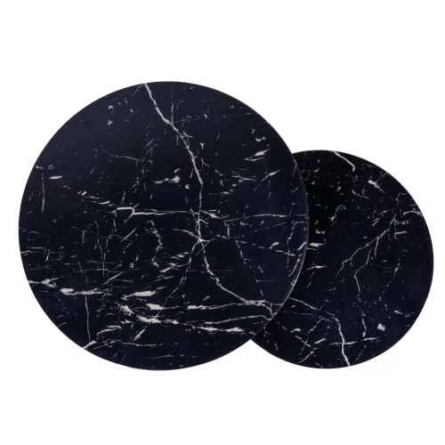 Stolik Kawowy Zestaw 2 w 1 Amaro Czarny