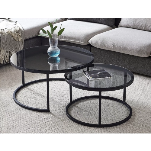 Stolik Kawowy Zestaw Ferrante Kolor Czarno / Czarny