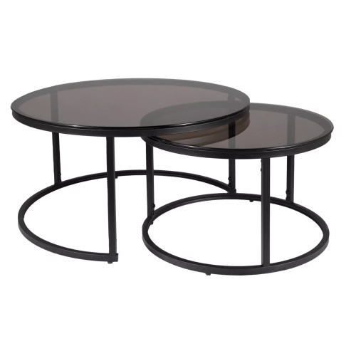 Stolik Kawowy Zestaw Ferrante Kolor Czarno / Czarny