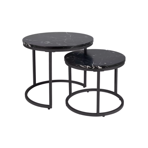 Stolik Kawowy Zestaw 2 w 1 Amaro Czarny