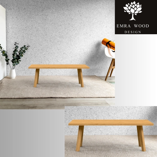 STOLIK KAWOWY z Drewna Litego  Dębowego - Jesionowego  STK-914