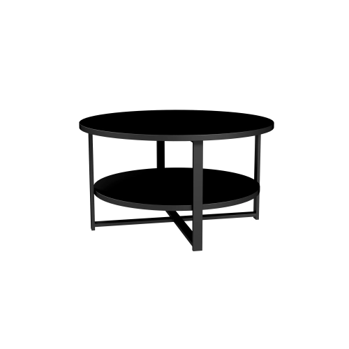 STOLIK KAWOWY Metalowy Blat Czarny Płyta MDF  STK-920