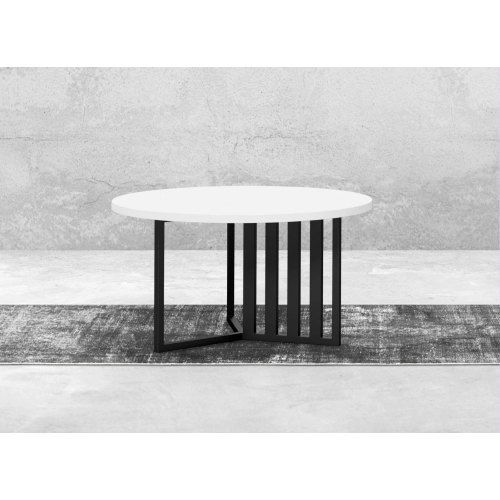 STOLIK KAWOWY Metalowy Blat Biały Płyta MDF  STK-923