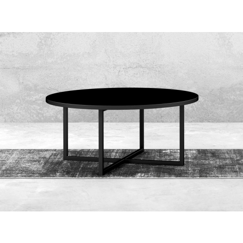 STOLIK KAWOWY Metalowy Blat Czarny Płyta MDF  STK-926