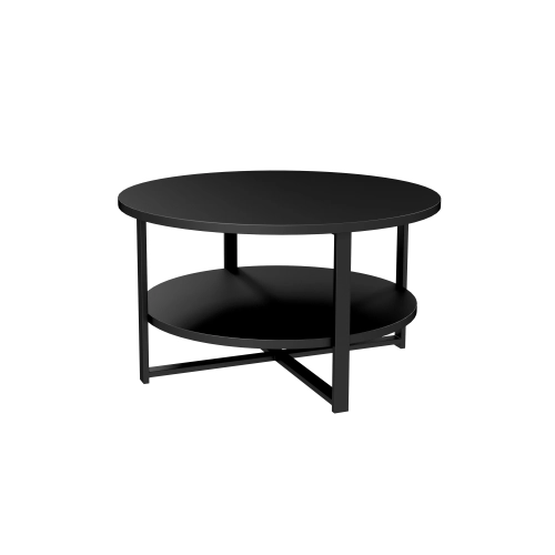 STOLIK KAWOWY Metalowy Blat Czarny Płyta MDF  STK-920