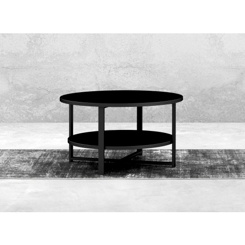 STOLIK KAWOWY Metalowy Blat Czarny Płyta MDF  STK-920