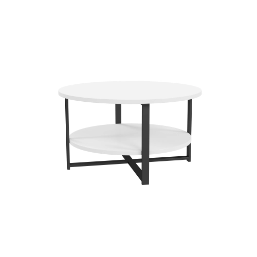 STOLIK KAWOWY Metalowy Blat Biały Płyta MDF  STK-919