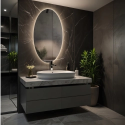 Lustro eliptyczne z podświetleniem - ELIPSA LED