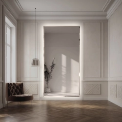 Lustro prostokątne podświetlane z lustrzaną fazą - FAZA LED