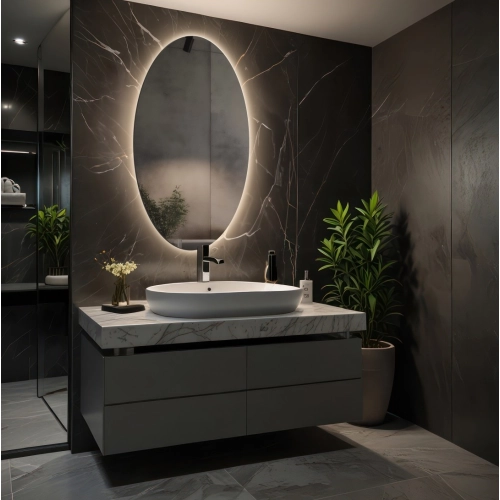 Lustro eliptyczne z podświetleniem - ELIPSA LED