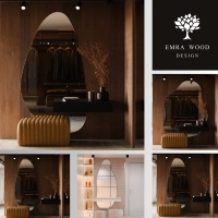 Lustra bez podświetlenia o nieregularnym kształcie bez ramy