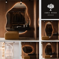 Lustra LED o nieregularnym kształcie bez ramy