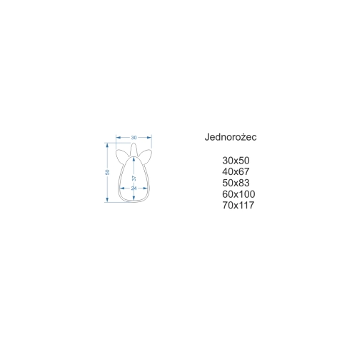Lustro dekoracyjne ścienne dla dziecka w ramie mdf - JEDNOROŻEC