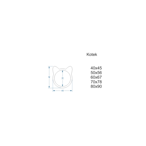 Lustro dekoracyjne ścienne dla dziecka w ramie mdf - KOTEK